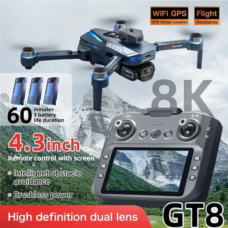 Drone Multispectral - Originele GT8 Drone 8K Professionele Dubbele