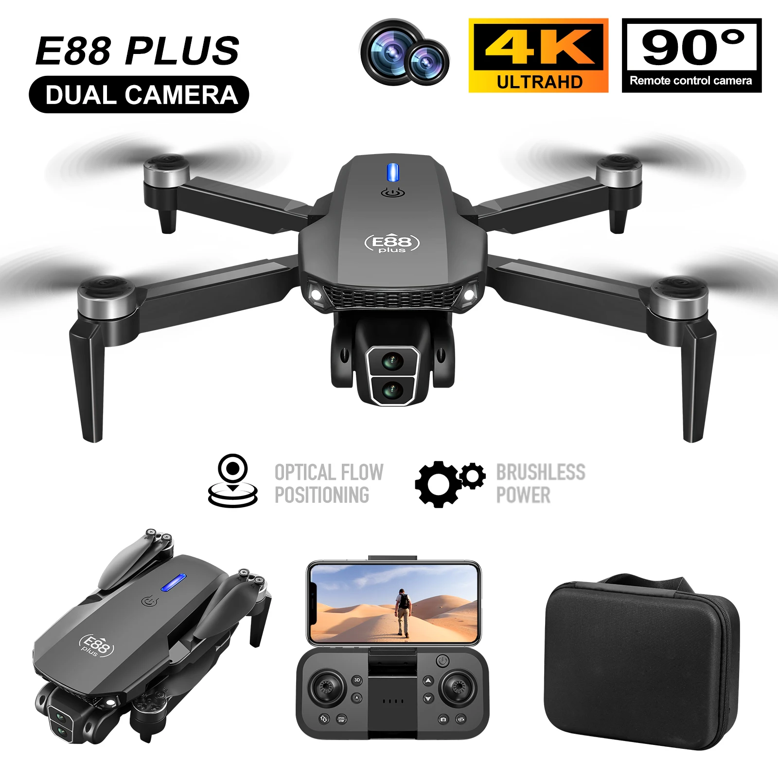Drone Lidar - Nieuwe E88 Plus Quadcopter Drone: 90