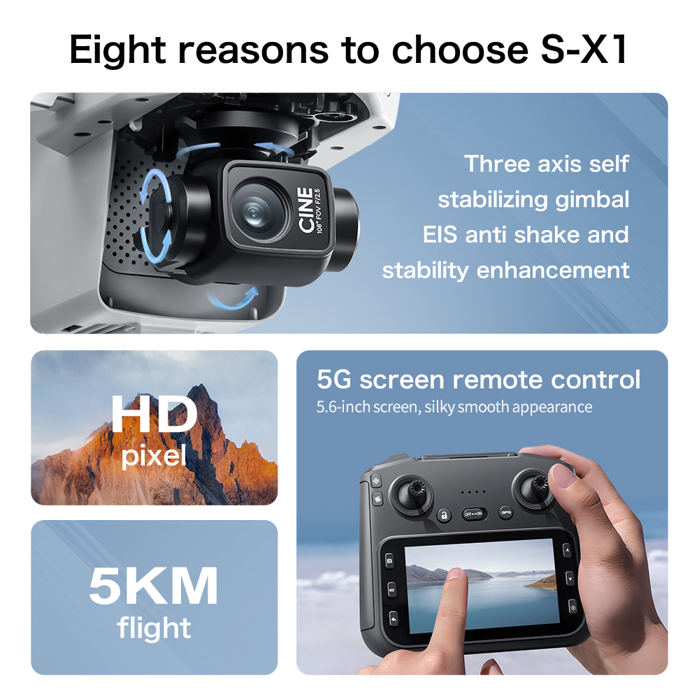 Originele S-X1 Drone 8K HD Pro - Drone Surveying recensie en prijs